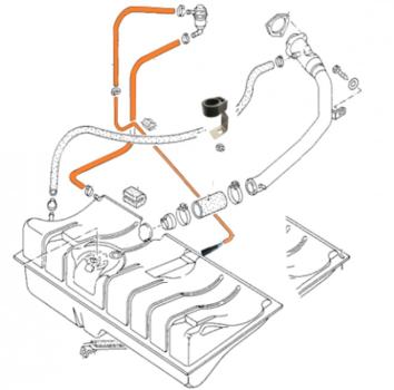 Halter für Schwerkraftventil - Tankentlüftung (22128) , Golf / Jetta / Scirocco